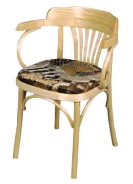Кресло гнутое полумягкое